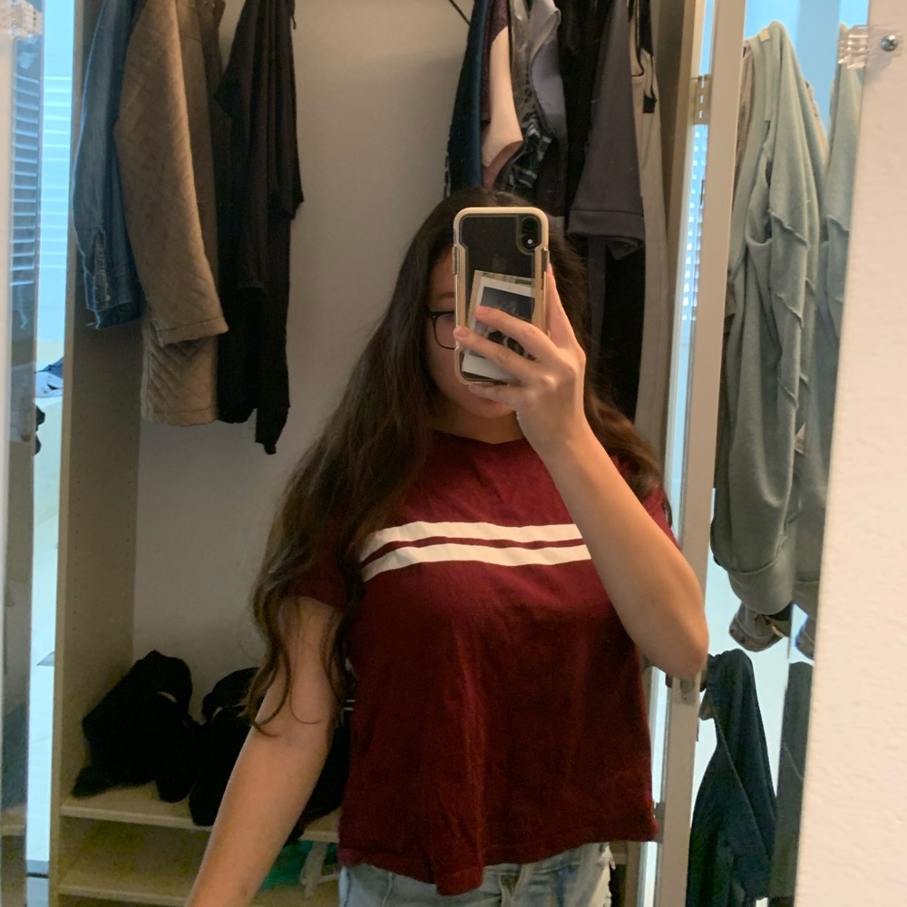 striped pull n bear top